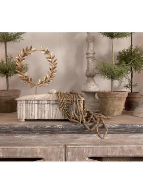 厂促复古金箔麦穗大理石底座艺术品摆件创意家居客厅书房办公室品