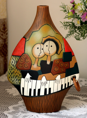 丽江特色手工艺品陶瓷花瓶客厅多宝阁餐柜酒柜装饰品摆件个性礼品