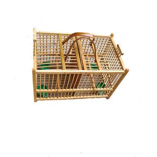 小竹笼子黄豆鸟笼画眉排笼方笼黄腾笼麻料笼两格笼
