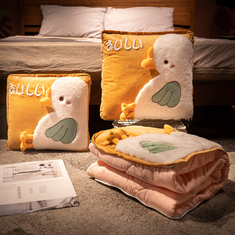 厂家抱枕被子两用小毛毯子二合一汽车靠枕办公室沙发午睡神器车用
