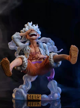极速One Piece Luffy Gear 5 Anime Figure Sun God Nikka 17cm P