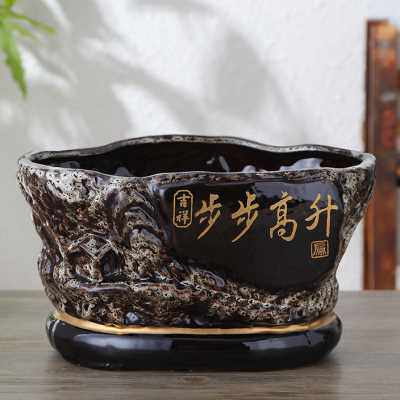 极速简约创意个性陶瓷花盆特大号特色客厅室内桌面陶瓷花盆无托盘