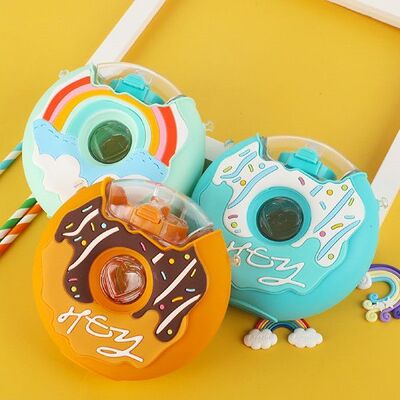 80ml Strw Kwii Wter Bottle Lekproof Donut Shpe