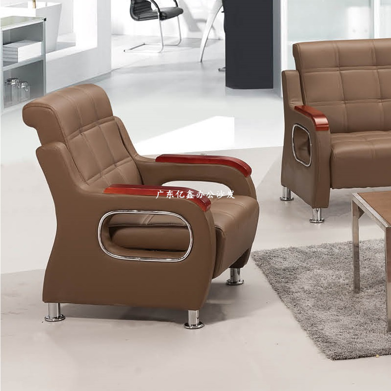 广东家具优质西皮沙发 商务洽谈会客接待沙发 113沙发茶几组合