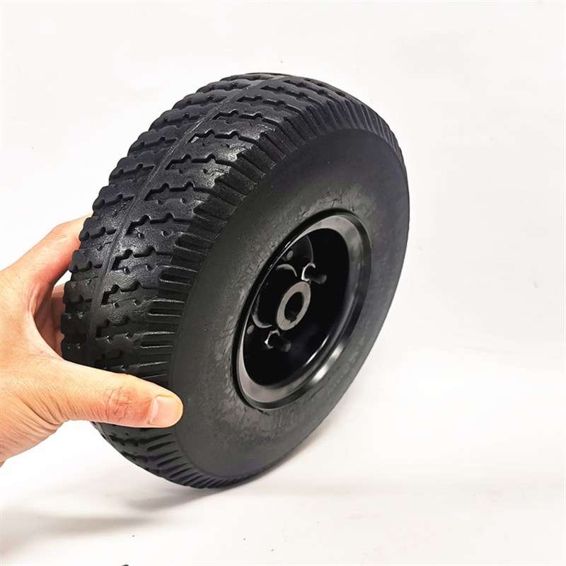 10寸4.10/3.50-4无人机扫地机器人电动滑板车轮胎260x85键槽钢圈
