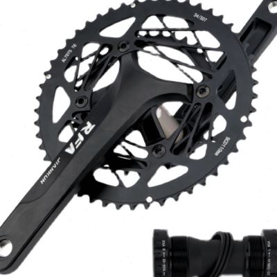 公路自行车牙盘铝合金轻量化10速11速双盘齿盘折叠车改装大齿牙盘