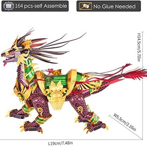极速Piececool 3D Metal Puzzle for Adults  Auspicious Kirin M