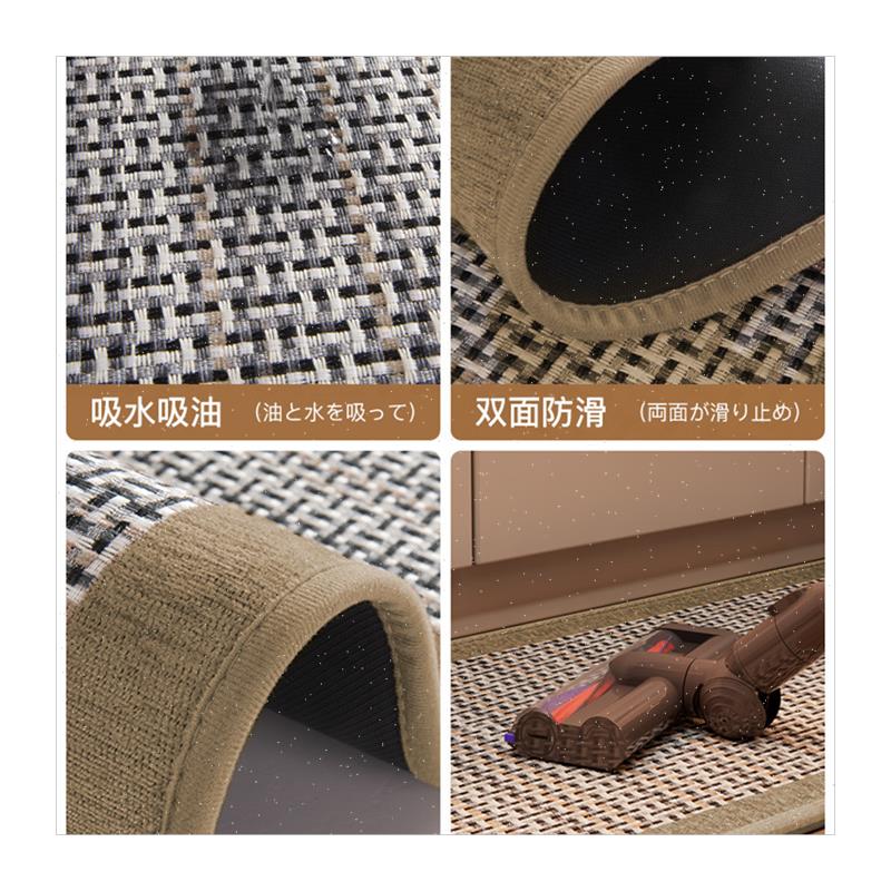 厨房地垫防滑防油防水地毯免洗可擦家用长条垫子耐脏门垫吸水脚12