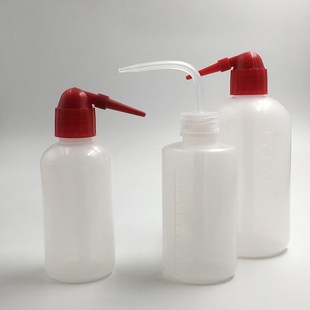 500ml 250ml 红色弯头洗瓶 冲洗瓶 吹气瓶 清洗瓶 白色塑料洗瓶