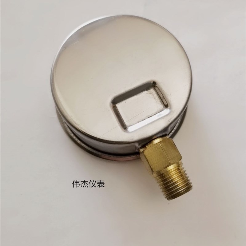 。YRUN压力表油压表耐震压力表液压不锈钢抗震YN60-100kg充油PT1/