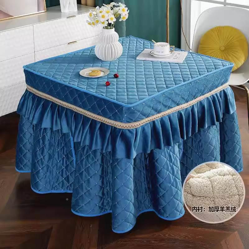 电暖炉罩被桌套烤火桌子罩套电炉罩烤火罩新款正方形家用电暖桌罩