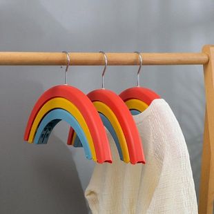 Clothes Hanger Multi Rainbow Rotating Layer use Anti Three