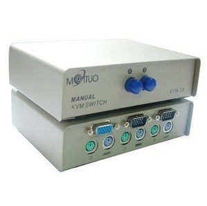 迈拓全新手动KVM多电脑切换器 PS2一切二 MT-KVM2A
