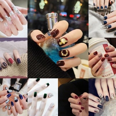 好货Wearing David detachable nail cpatch fake nail patch ful