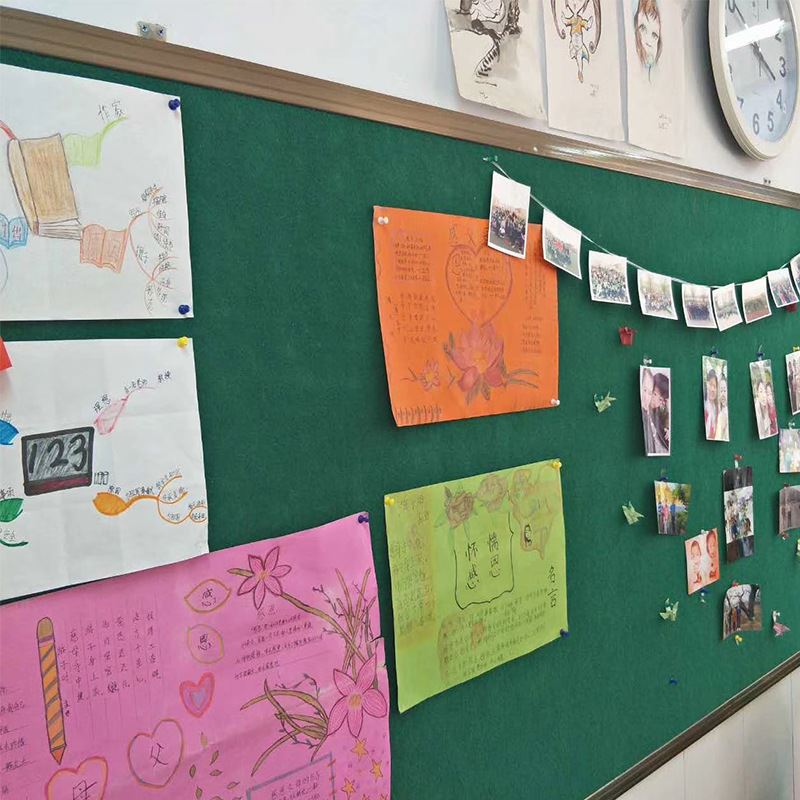 厂家直供教学软木板尺寸可选针扎板教室展板校园文化墙软木毛毡板