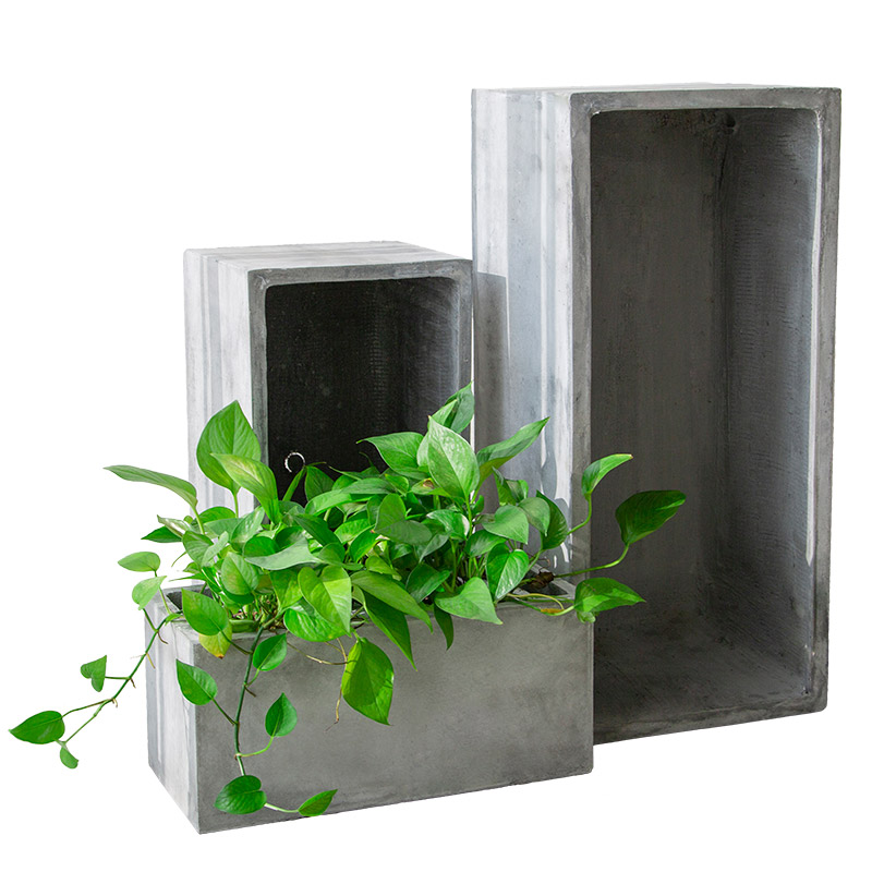 马槽水泥花盆花箱镁泥花盆超大长方形水培植物镁泥北欧花坛阳台种