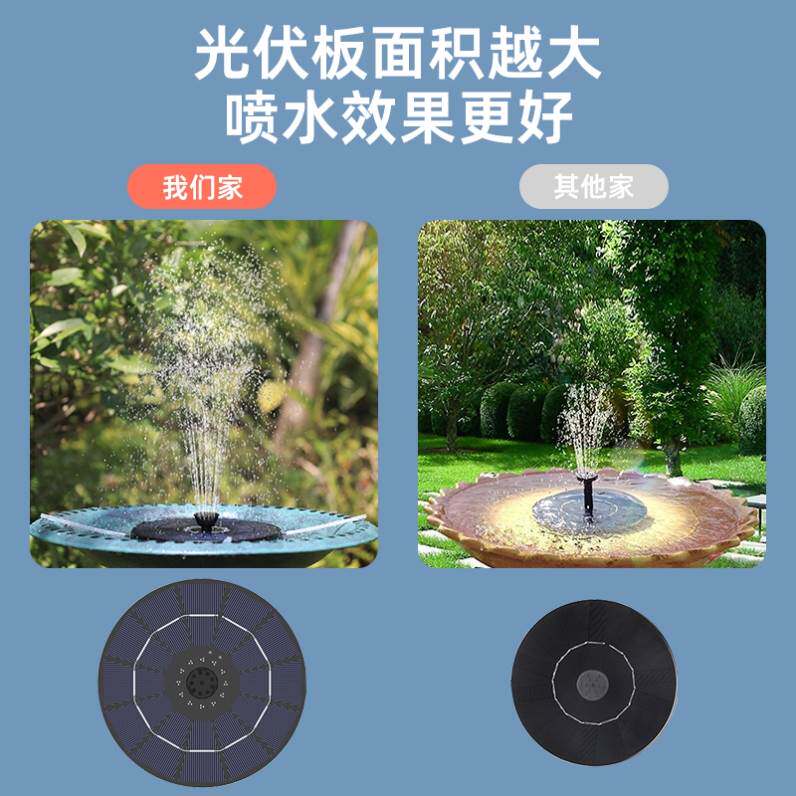 太阳能增氧机鱼塘专用微小型充氧机喷泉过滤器增加水循环户外流水