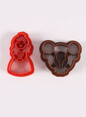 Set of 6 Biscuit Cutters Pressable Biscuit Molds Mermaid