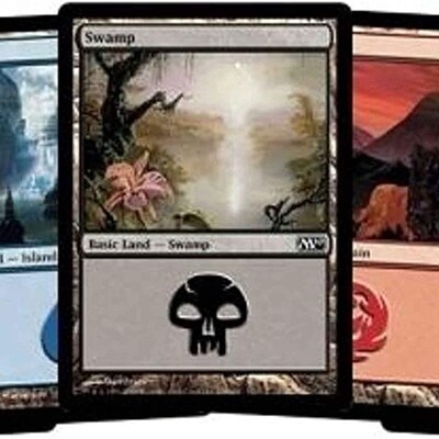 极速Magic The Gathering 500 Basic Lands - 100 of Each Land T