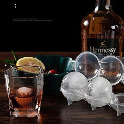 极速1pcs 4 Hole Ice Cube Makers Round Ice Hockey Mold Cockta