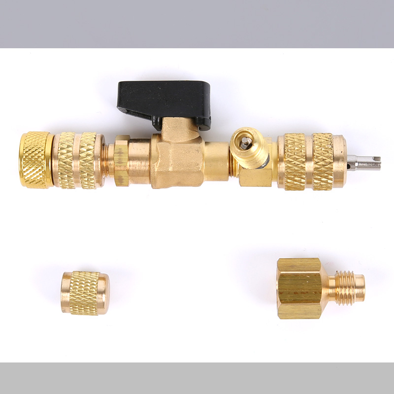 。空调气门卸芯装工具不漏氟制冷剂410/R22气门芯扳手1430制冷工