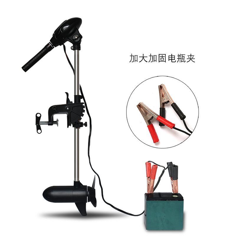 12v无刷大功率船用电动推进器冲锋舟船外机橡皮艇马达螺旋挂桨机