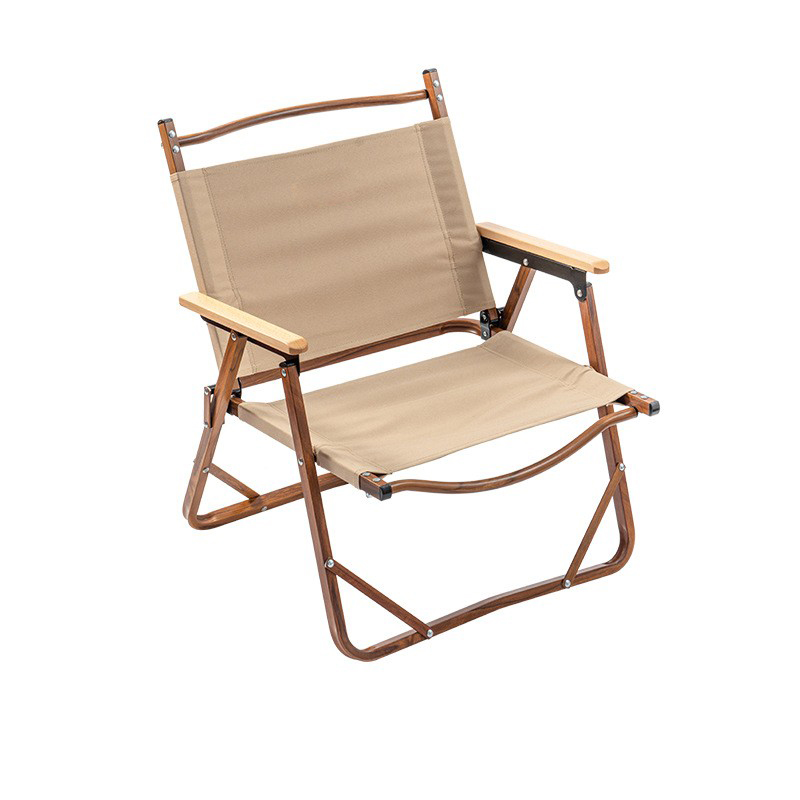 户外铝合金木纹克米特椅折叠椅便携露营椅子野营一张可订制logo