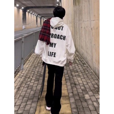 500克重磅美式卫衣正肩男生春季穿搭硬挺连帽衫cleanfit高街外套