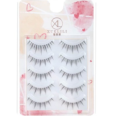 自粘一体眼睫毛假睫毛女自然仿真整条仙子透明梗漫画眼新娘妆专用