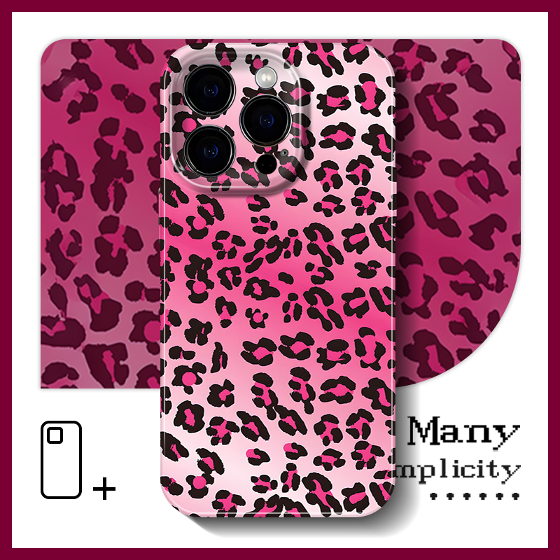 千禧辣妹渐变粉色豹纹手机壳适用findx9pro苹果17一加ACE5至尊vivos30小米17菲林OPPOReno14荣耀x60i真我neo7