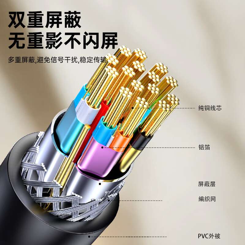 毕亚兹 DVI转DP转换线公对公高清转接头电脑接显示器投影仪连接线