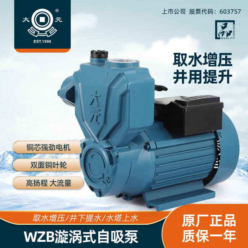 大元自吸泵小型220v静音高扬程家用增压泵自来水管道泵空调泵单相