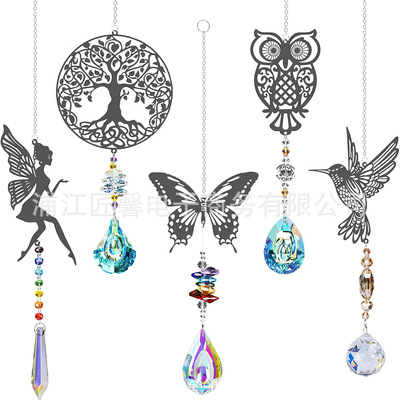 crystal suncatcher水晶太阳捕手园艺装饰棱镜球彩虹捕捉灯饰挂件