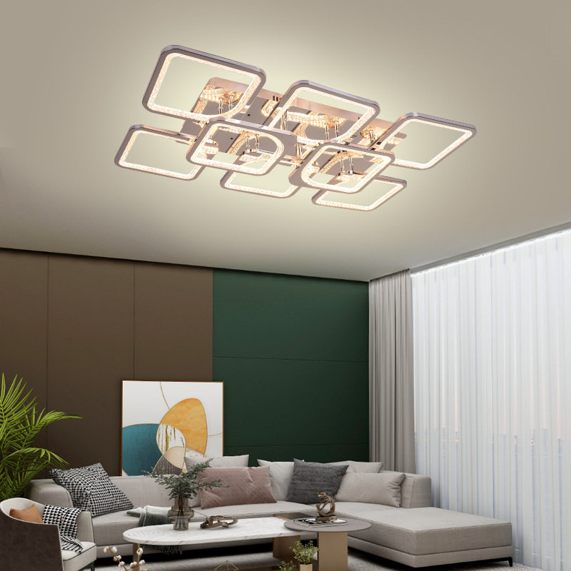 现代创意大气客厅吸顶灯方形 个性led书房卧室亚克力灯饰家装灯具