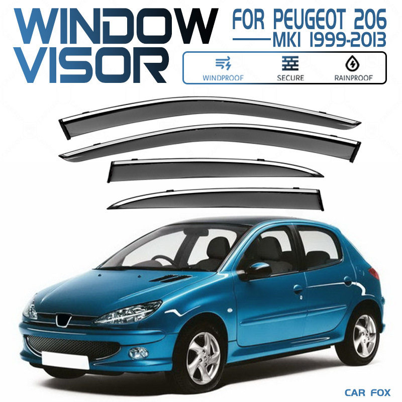 适用于标致206车窗晴雨挡雨板遮阳挡PEUGEOT206Windowvisor