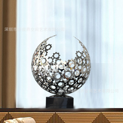 现代简约不锈钢欧式落地雕塑
