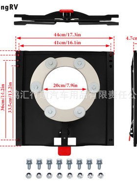 汽车旋转座椅拳击手菲亚特Ducato 2007 主副驾专用免打孔旋转转盘