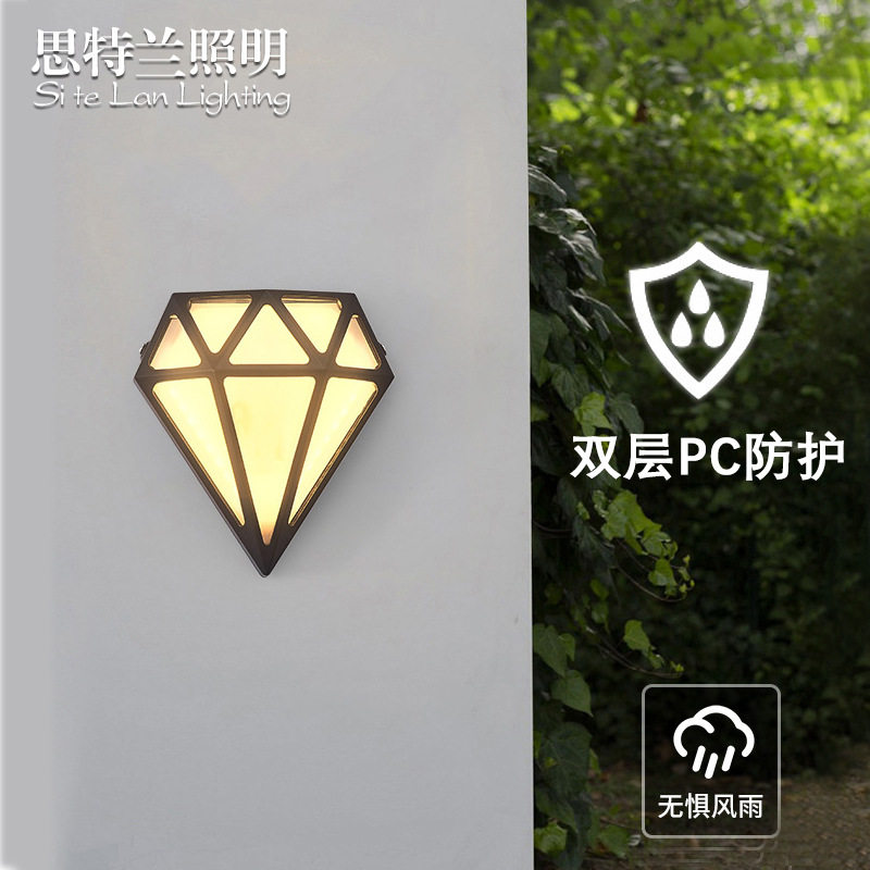 新款简约美式户外壁灯
