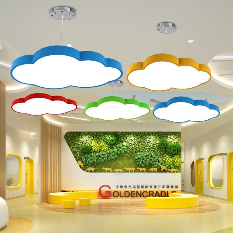 LED云朵吊灯学校幼儿园造型灯具舞蹈教室创意游乐场白云吊顶灯