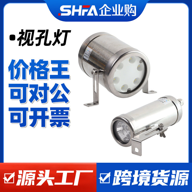 防爆LED视孔灯304不锈钢工业照明灯具防水投射灯BSD反应釜视镜灯