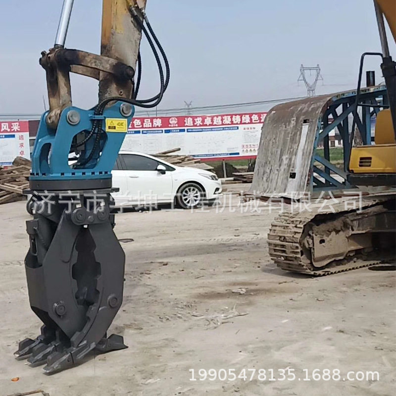 厂价直销液压旋转夹木器 挖机旋转夹具 夹石头木头草垛