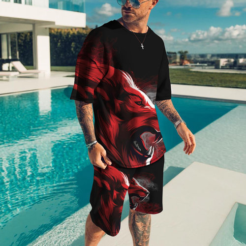 好货2021 Mens and Womens Hip-hop Suit 3D Summer Patter