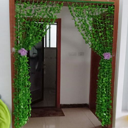 好货Green tree N leaf door curtain punch-free hanging curtai