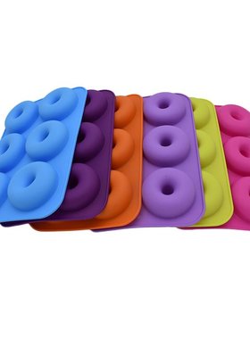 6 Cavity Silicone Donut Baking Pan Non Stick Mold Dishwashe