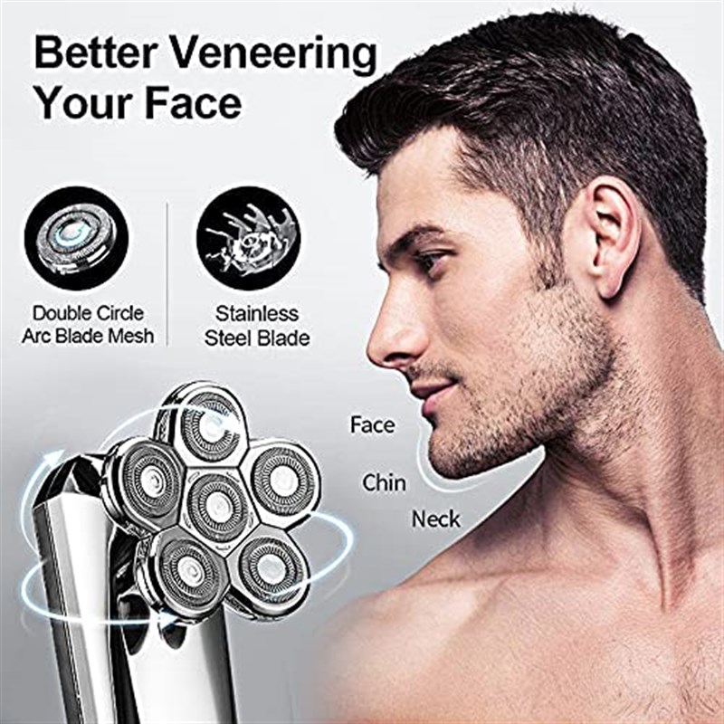 Soonsell Mens Electric Shaver  Cordless Electric Rotary Sha