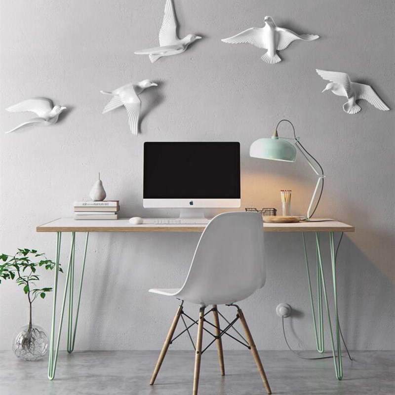 北欧创意小鸟立体墙饰壁挂挂件海鸥餐厅客厅电视背景墙面玄关装饰