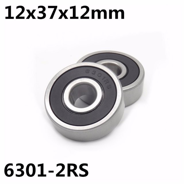 新品10Pcs 6301-2RS ball bearing 12x37x12 mm deep groove ball