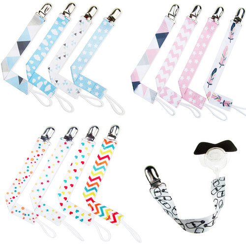 好货4PCS Baby Pacifier Clip Chain Ribbon Holder Pacifier Soo