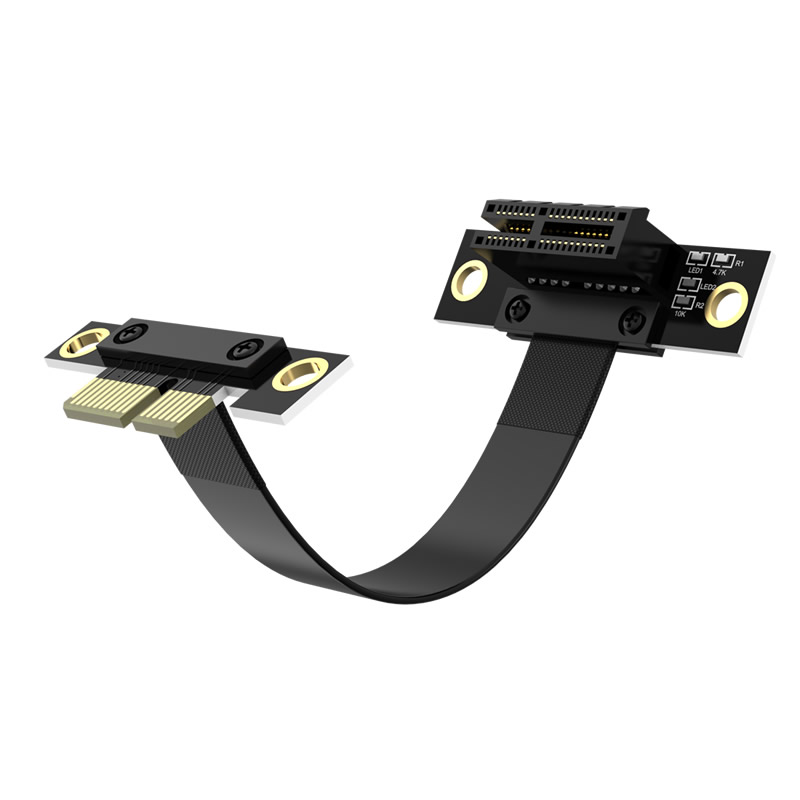 PCI-E3.0 PCIEx1延长线 声卡 网卡PCIE 1X 36PIN 转接线立式90度