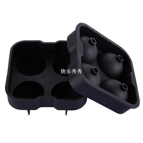 好货Cocktail Whiskey Ice Ball Maker Ice Cube Tray 4 Large Si